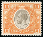 Stamp of Kenya, Uganda and Tanganyika » Kenya, Uganda and Tanganyika 1912-33, mint collection neatly presented on album pages with 1912-22 to 10r, etc.