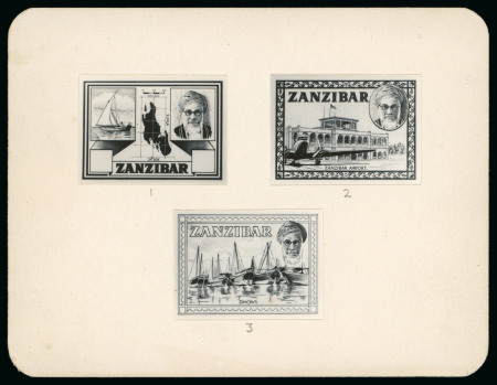 Stamp of Zanzibar » The Zanzibar Post Office (1895-1964) 1956 Photographic essay with 3 rejected designs for the 1957 issue