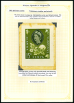 Stamp of Kenya, Uganda and Tanganyika » Kenya, Uganda and Tanganyika 1960 Collection written up on pages from the Michael Goaman archives showing numerous examples of his preparatory artwork