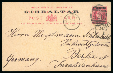 Stamp of Morocco Agencies (British Post Offices) 1886 (4th July) Gibraltar 1d postal stationery