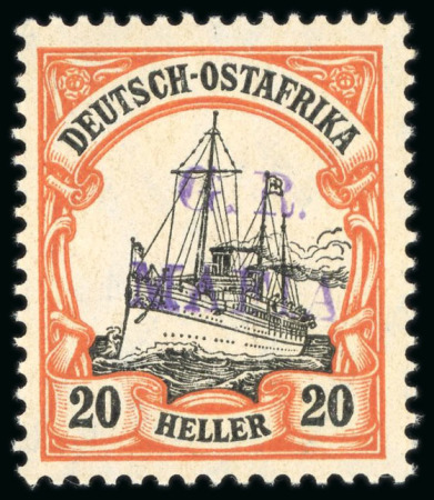 Stamp of Tanganyika » Mafia Island British Occupation 1915 "G.R. Mafia" ovpt in violet, mint l.h. set of