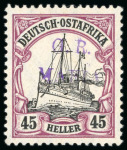 Stamp of Tanganyika » Mafia Island British Occupation 1915 "G.R. Mafia" ovpt in violet, mint l.h. set of