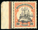 Stamp of Tanganyika » Mafia Island British Occupation 1915 "G.R. Post 6 Cents Mafia" 6c on 20c black and red on yellow mint l.h