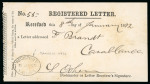 Stamp of Morocco Agencies (British Post Offices) TANGIER: 1892 Registered Letter Receipt cancelled oval