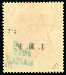 Stamp of Tanganyika » Mafia Island British Occupation 1915 "G.R Post Mafia" in green, greenish black or dull blue on I.E.F. ovpt set of 10