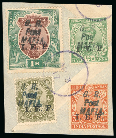 Stamp of Tanganyika » Mafia Island British Occupation 1915 "G.R Post Mafia" italic setting h/stamped in dull