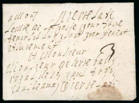 Stamp of France 1675 Lettre de Lyon pour Le Chateau Pierrelate (Drôme)