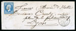 Stamp of France » Empire 1853-1862 1859, Enveloppe avec texte pour Lyon, affranchissement