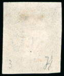 Stamp of Great Britain » 1840 1d Black and 1d Red plates 1a to 11 1840, 1d black pl.3 AJ with top partial margin and fine to good margins elsewhere, light red MC