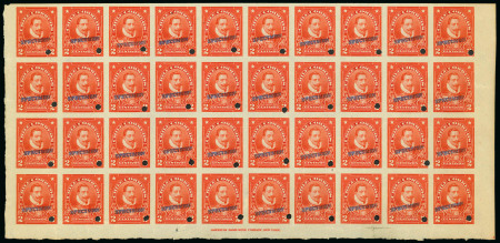 Stamp of Ireland » Essays & Proofs (E1-E167) 1922, Chile - Valdivia Specimens: 2c red, bottom part