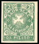 Stamp of Ireland » Essays & Proofs (E1-E167) 1922, O'Loughlin, Murphy & Boland: Clover 2d imperforate