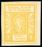 Stamp of Ireland » Essays & Proofs (E1-E167) 1922, O'Loughlin, Murphy & Boland: Harp 7d imperforate
