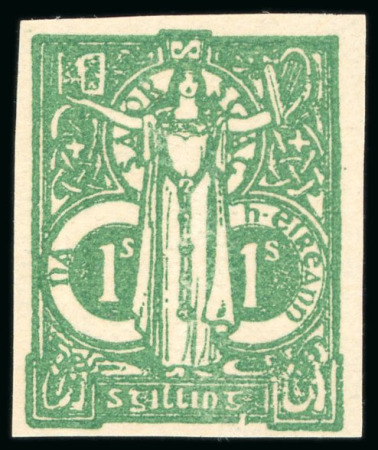 Stamp of Ireland » Essays & Proofs (E1-E167) 1922, O'Loughlin, Murphy & Boland: Lady 1s imperforate