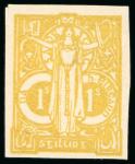 Stamp of Ireland » Essays & Proofs (E1-E167) 1922, O'Loughlin, Murphy & Boland: Lady 1s imperforate