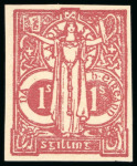 Stamp of Ireland » Essays & Proofs (E1-E167) 1922, O'Loughlin, Murphy & Boland: Lady 1s imperforate