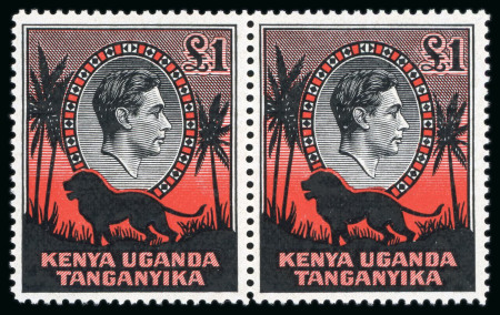 Stamp of Kenya, Uganda and Tanganyika » Kenya, Uganda and Tanganyika 1938-54 mixed part set in horizontal pairs comprising