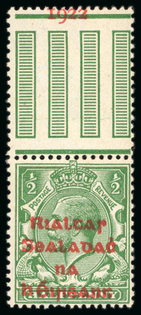 Stamp of Ireland » 1922 Overprint Proofs (PR1-PR29) Proof overprint in red on 1/2d green, normal, normal