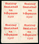 Stamp of Ireland » 1922 Overprint Proofs (PR1-PR29) Proof overprints in black on thin whitish paper in