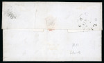 Stamp of Great Britain » 1840 1d Black and 1d Red plates 1a to 11 1840, 1d black pl.11 AA with three good to large margins on cover to Wigton tied by black MC
