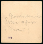 Stamp of Great Britain » 1839 Treasury Competition Whiting "Post Office Permit" 1/2 ounce 1d essay in black