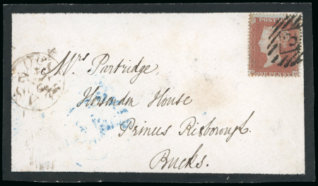 Stamp of Great Britain » 1841 1d Red 1850 Archer 1d red-brown pl.97 "QF" on mourning front