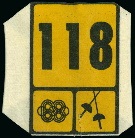 Stamp of Olympics » 1968 Mexico 1968 Mexico fencing participant's armband and legband