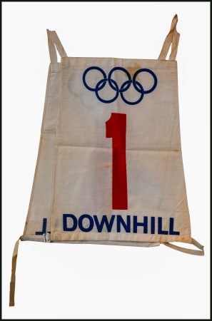 Stamp of Olympics » 1964 Innsbruck 196 Innsbruck downhill participant's bib, numbered 1