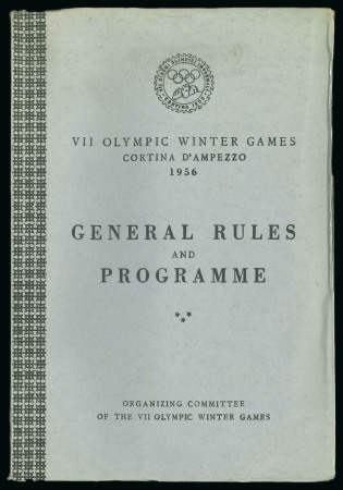 Stamp of Olympics » 1956 Cortina d'Ampezzo 1956 Cortina group incl. scarce General Rules and programme