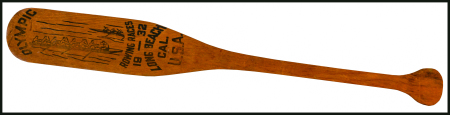 Stamp of Olympics » 1932 Los Angeles 1932 Los Angeles souvenir wooden oar inscribed "OLYMPIC / ROWING RACES / 19 - 32 / LONG BEACH / CAL. / U.S.A.",