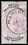 Stamp of Bechuanaland » British Bechuanaland 1888 Orbs £1 lilac and black, used crisp strike of