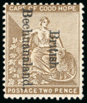 Stamp of Bechuanaland » British Bechuanaland 1893-95 2d bistre, mint, position R1/4 showing 'No