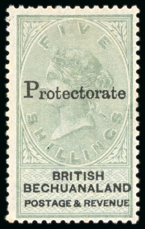 Stamp of Bechuanaland » Bechuanaland Protectorate 1888 Script VR 5s green and black, mint, fresh, fine
