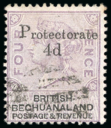Stamp of Bechuanaland » Bechuanaland Protectorate 1888 4d on 4d lilac and black, used