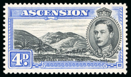 Stamp of Ascension 1938-53 4d black and ultramarine, perf. 13, mint, showing
