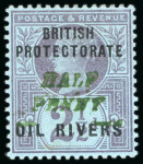 Stamp of Nigerias » Niger Coast Protectorate 1893 1/2a on 2 1/2d purple on blue, mint