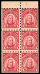 Stamp of United States » U.S. Possessions » Philippines » U.S. Administration - Regular Issues 1906, 4c carmine, booklet pane of six, mint n.h.