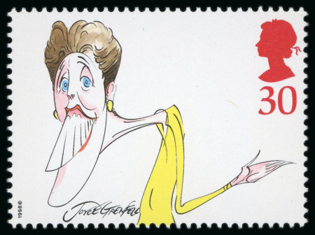 Stamp of Great Britain » Queen Elizabeth II 1998 30p Joyce Grenfell error of value 30 for 37p superb