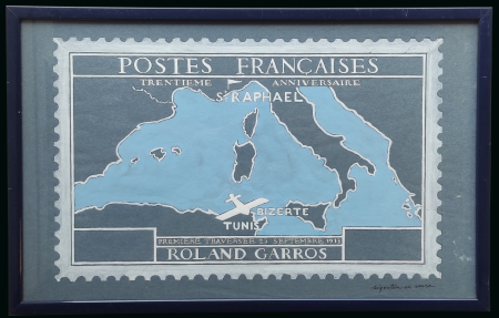 Stamp of France » Poste Aérienne 1943, Maquette de grand format à la gouache sur support