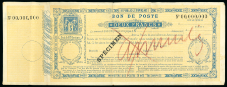 Stamp of France » Collections France: 1884-1894, Lot exceptionnel de 10 bons de poste