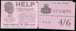 Stamp of Great Britain » Booklets 1964 (Apr) 4/6d. (18 x 3d.) booklet, the second pane