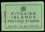 Stamp of Pitcairn Islands Booklet: 1940 4/8d. black on deep green paper, 17mm