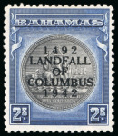 Stamp of Bahamas 1942 2s Landfall with variety stop after Columbus, mint large part o.g.