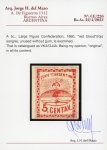 Stamp of Argentina » Argentine Confederation 1860, Large Figure, 5c blood red "rojo sangre", huge