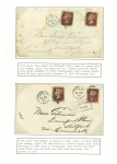 Stamp of Ireland » Pre-Stamp Postal History 1794-1879 Exhibit collection neatly mounted and written