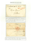 Stamp of Ireland » Pre-Stamp Postal History 1794-1879 Exhibit collection neatly mounted and written