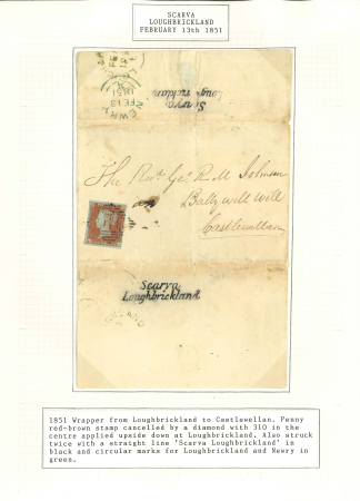 Stamp of Ireland » Pre-Stamp Postal History 1631-1917 Exhibit collection neatly mounted and written