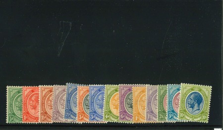 Stamp of South Africa » Union & Republic of South Africa 1913 set of 14 to 10s mint l.h., fine to very fine