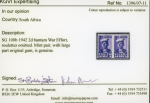 Stamp of South Africa » Union & Republic of South Africa 1942 2d. violet bilingual pair, Variety Roulette omitted,