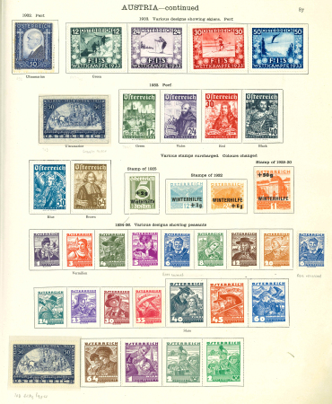 Stamp of Large Lots and Collections All World: 1840-1936