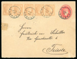 Stamp of Greece » Small Hermes Heads 1896 Envelope franked with Large Hermes Head 20L printed